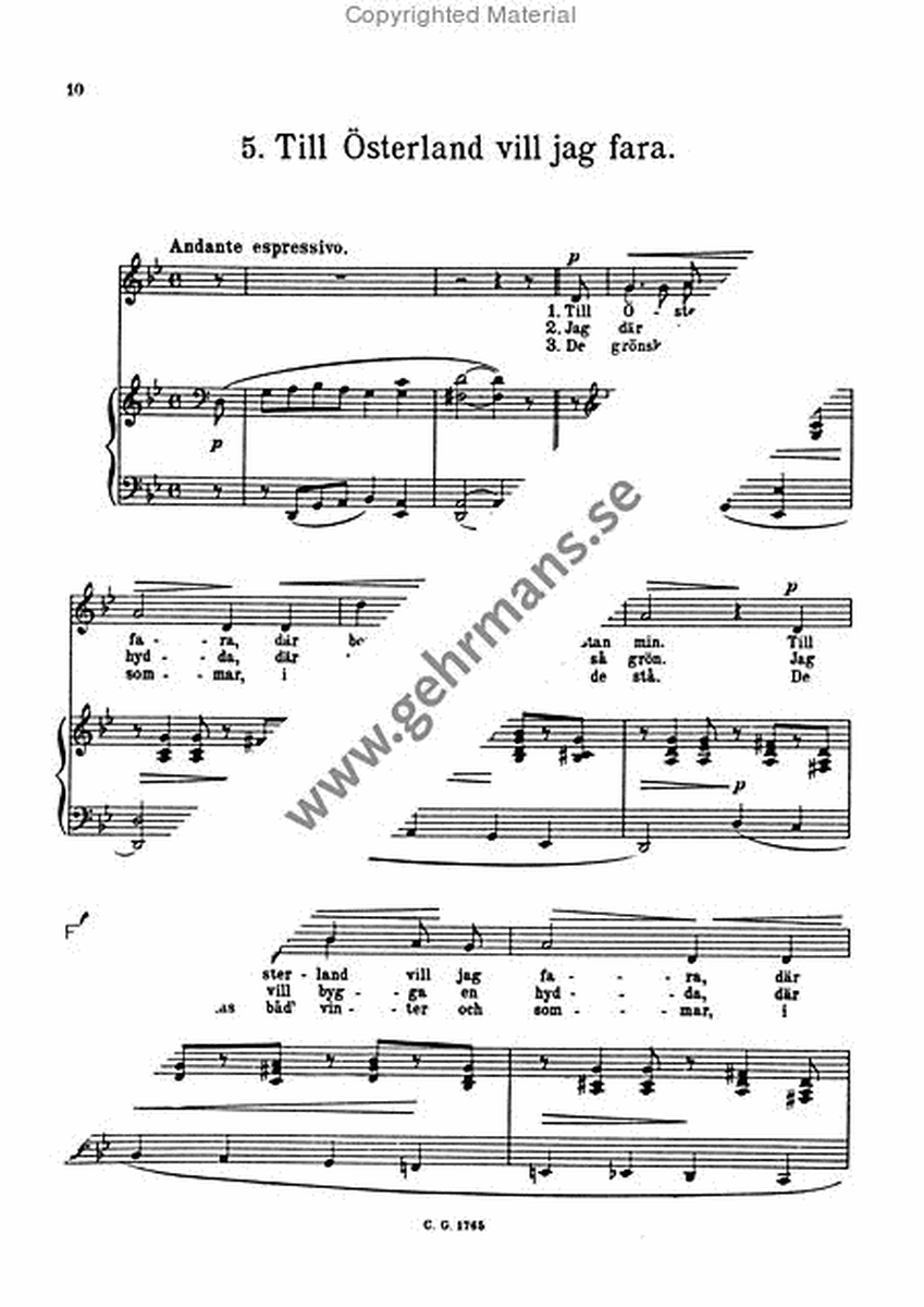 Femtio svenska folkvisor - Sang och piano