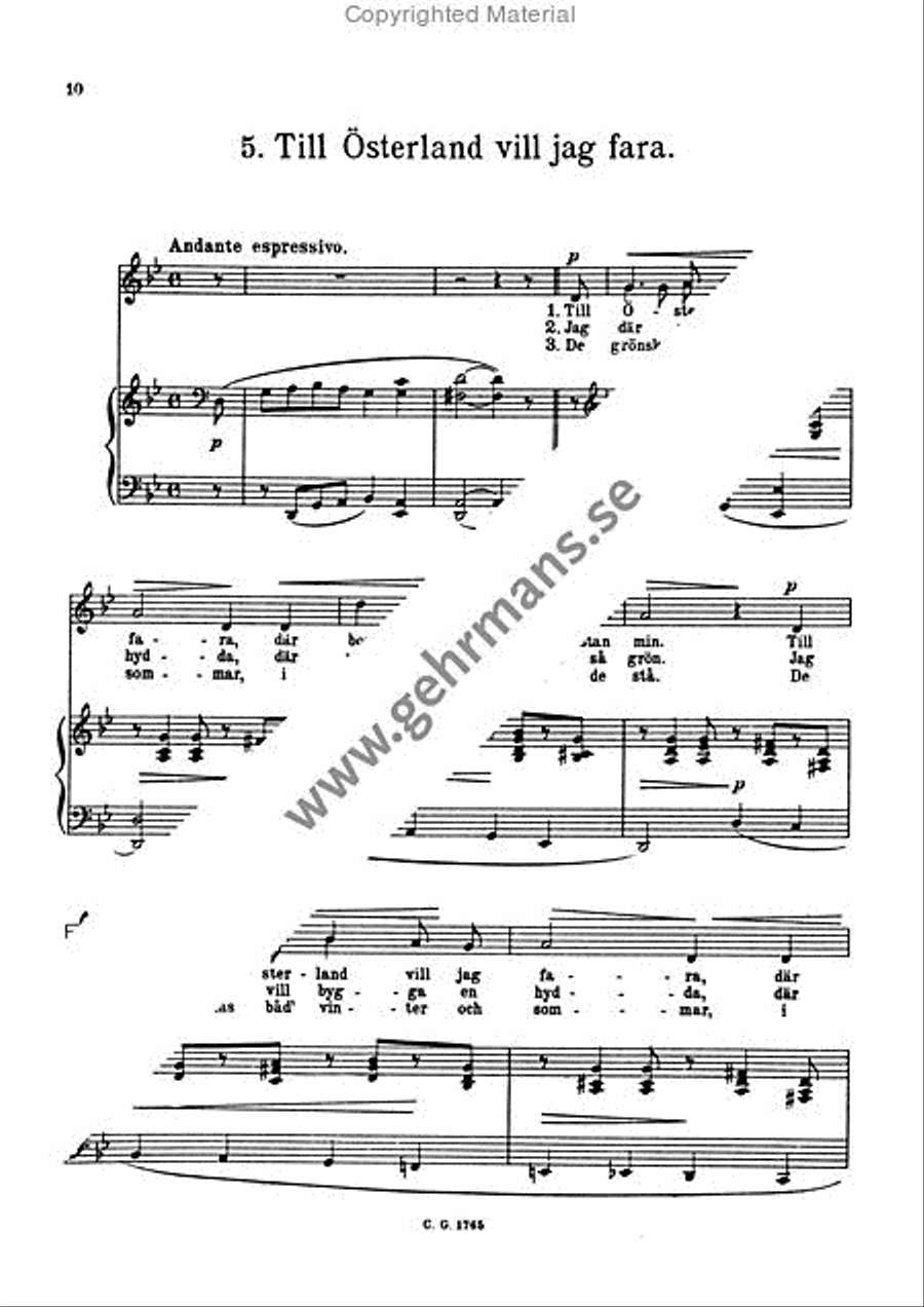 Femtio svenska folkvisor - Sang och piano Voice scores gallery preview page 4