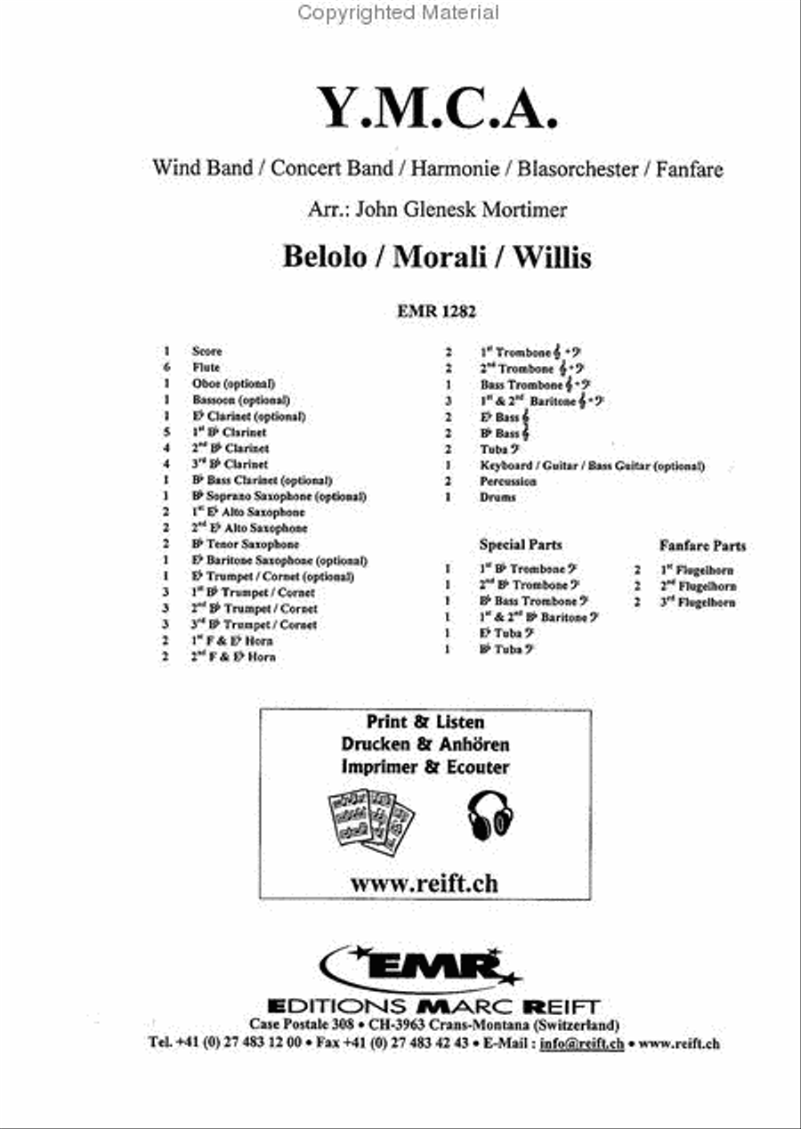 Y.M.C.A. Y.M.C.A. Concert Band scores gallery preview page 2