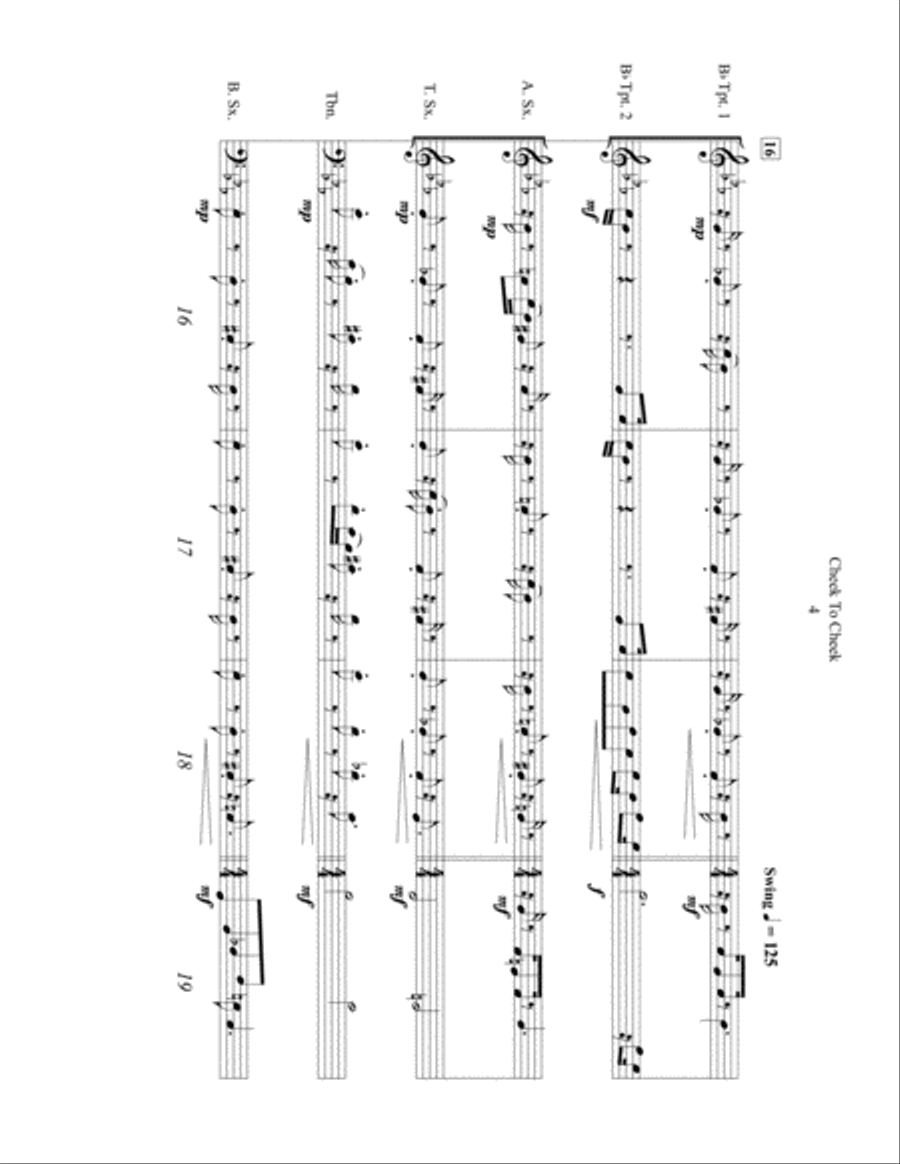 Cheek To Cheek Tenor Saxophone scores gallery preview page 4