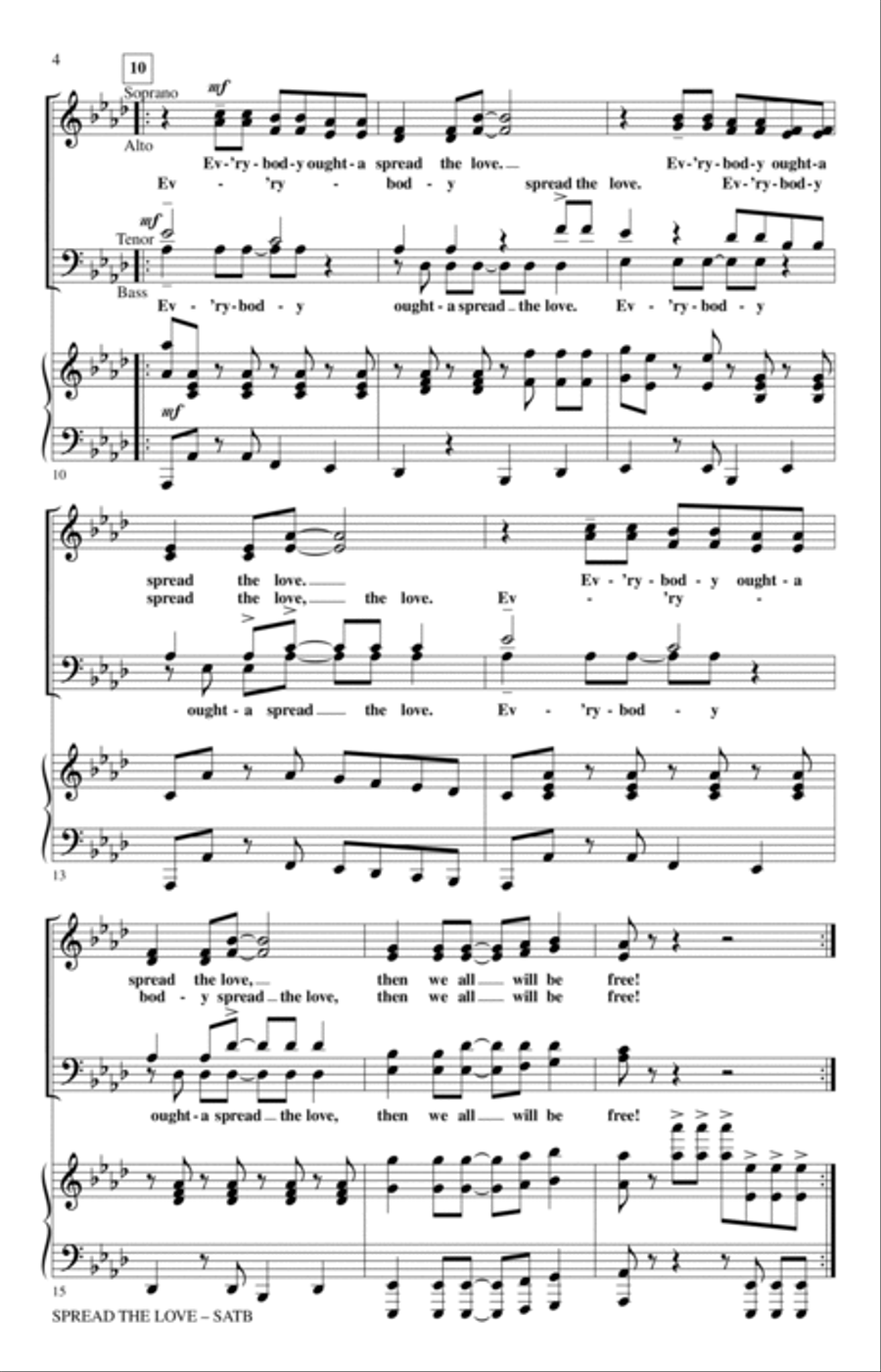Spread The Love 4-Part scores gallery preview page 2
