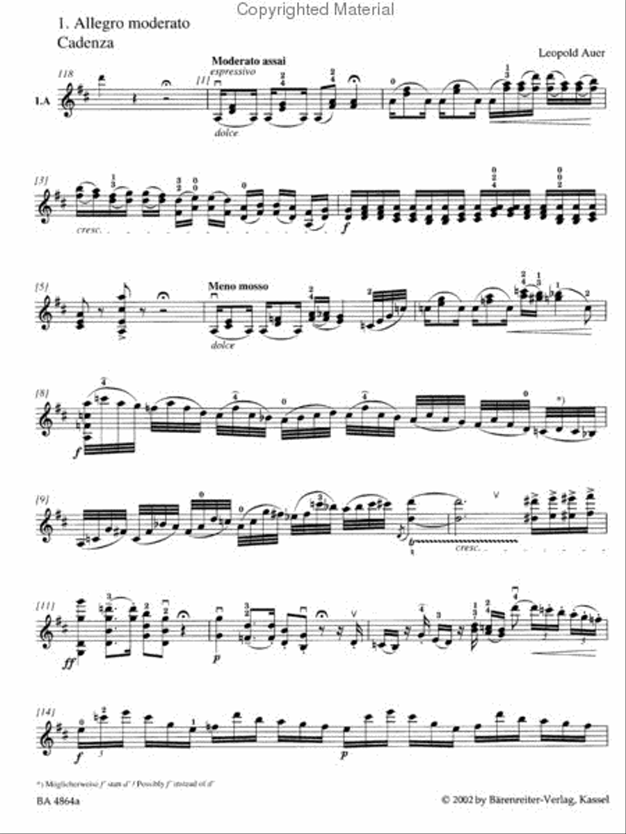 Concerto for Violin and Orchestra, No. 2 D major, KV 211 Violin Solo scores gallery preview page 5