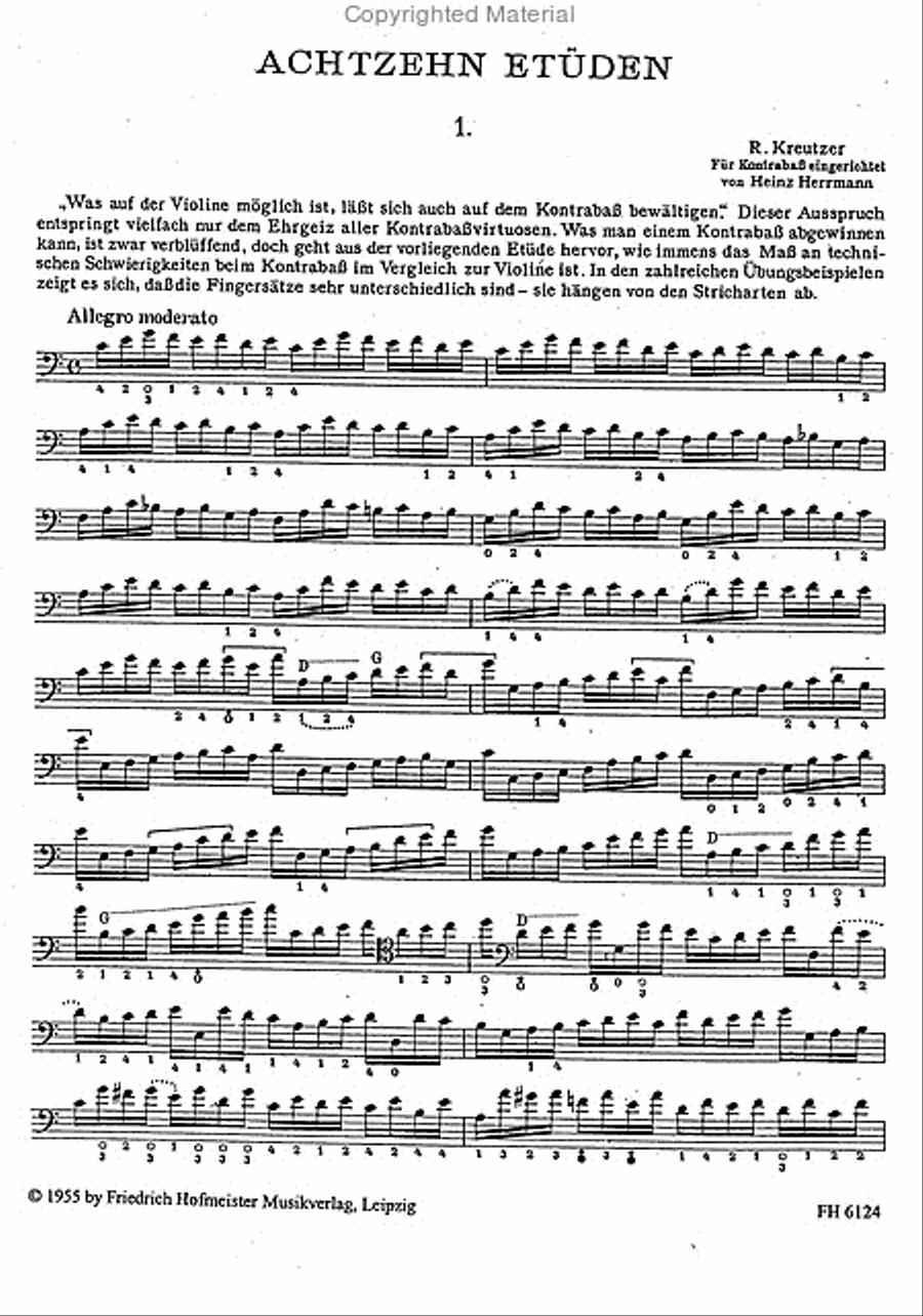 Achtzehn Etüden Achtzehn Etüden Double Bass scores gallery preview page 2
