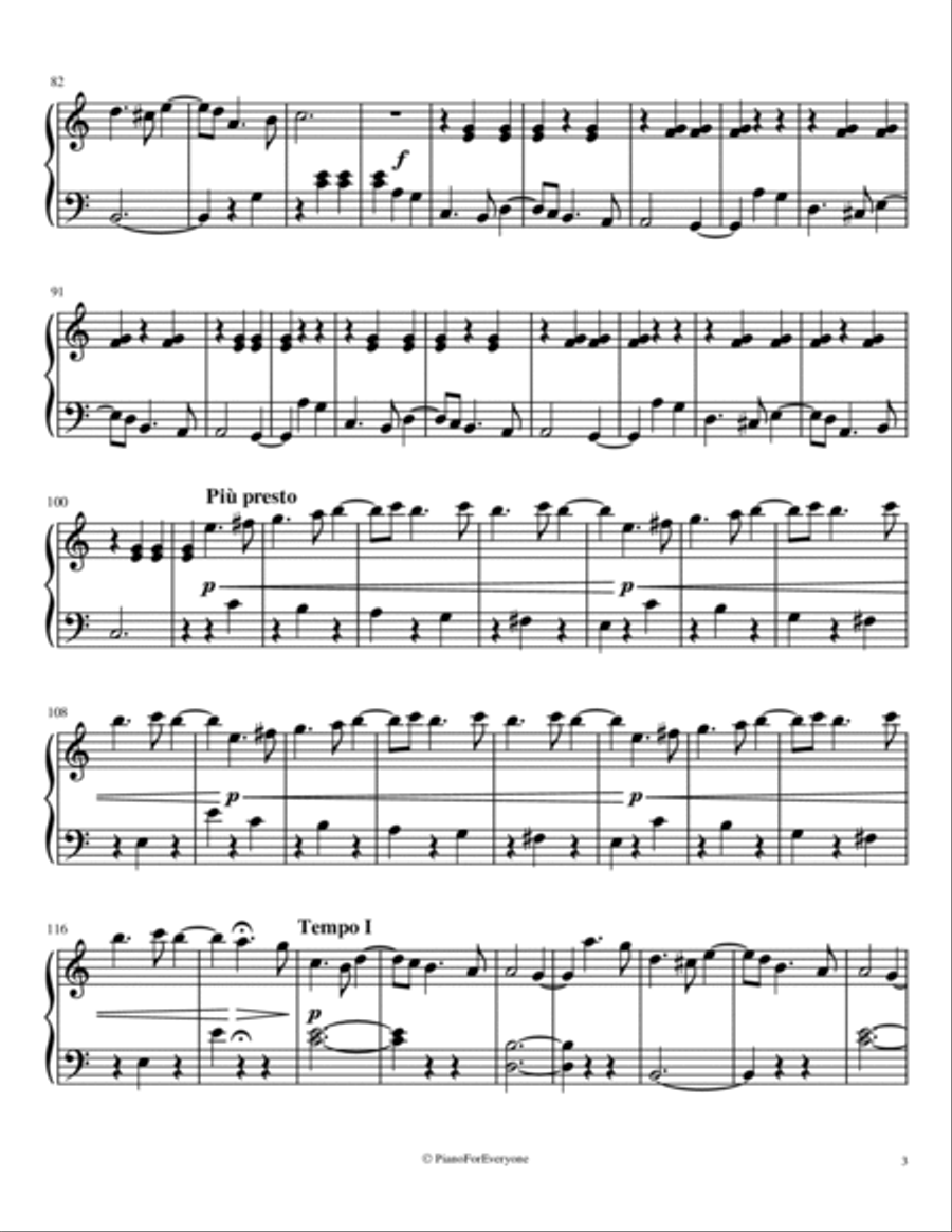 Valse Sentimentale - Tchaikovsky (Easy Piano) Easy Piano scores gallery preview page 3