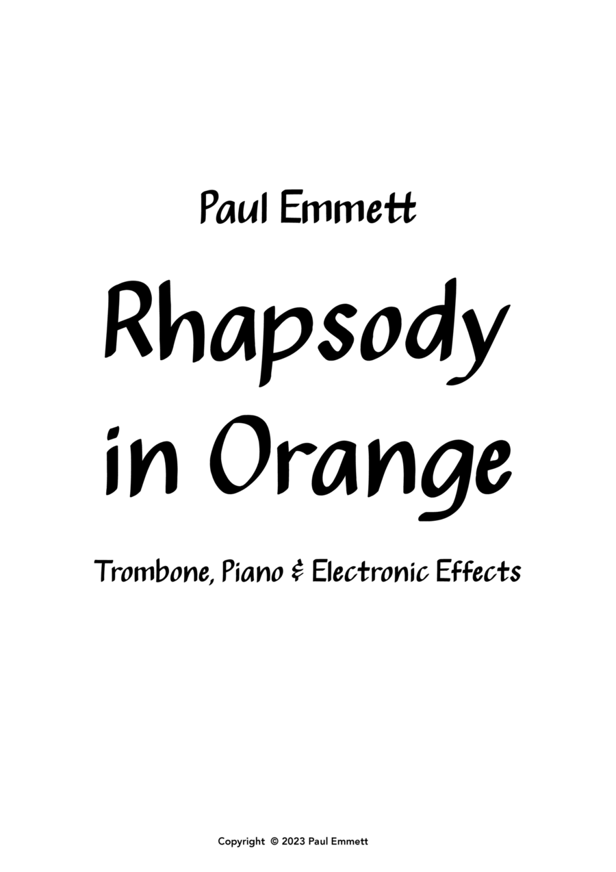 Rhapsody in Orange Piano scores gallery preview page 1