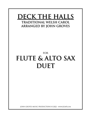 Book cover for Deck The Halls - Flute & Alto Sax Duet
