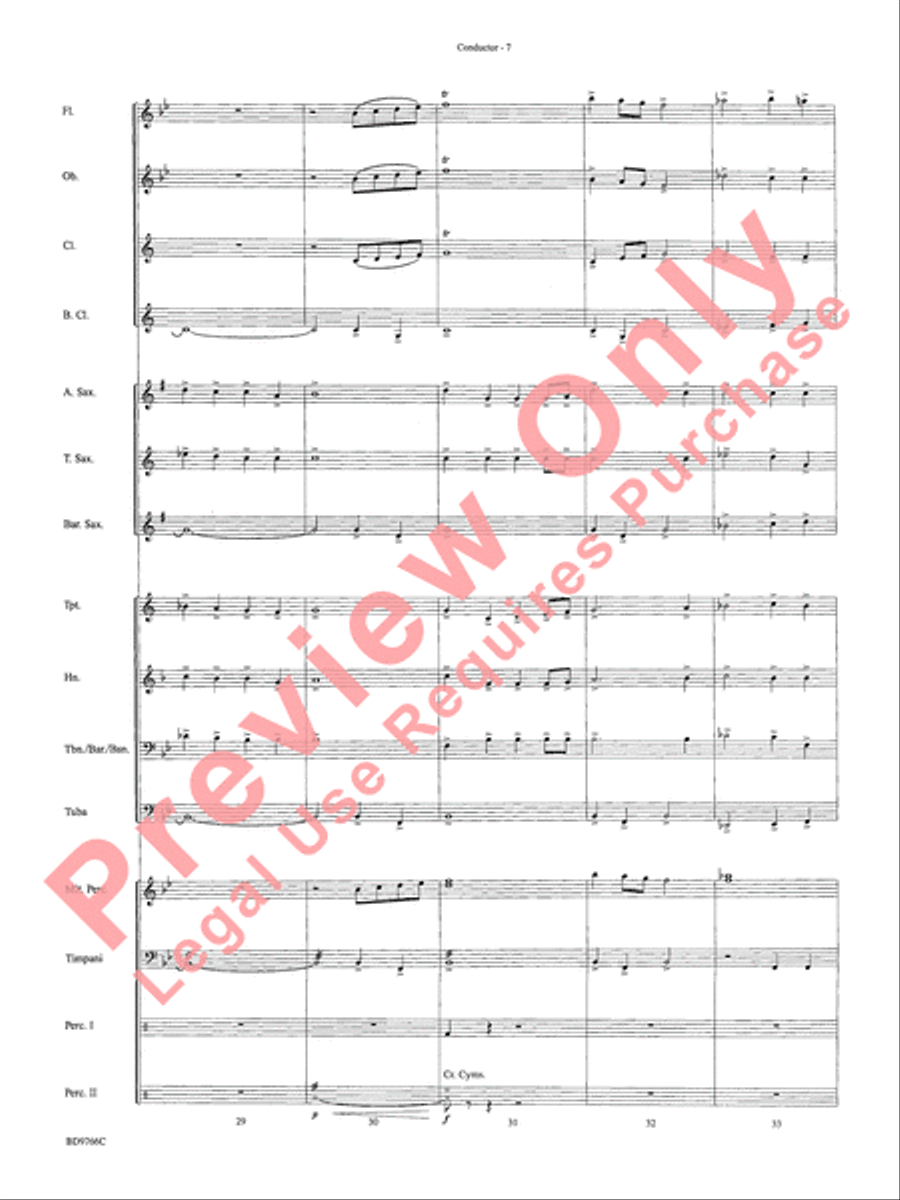 Glorioso (A Fanfare and Procession for Band) Concert Band scores gallery preview page 10