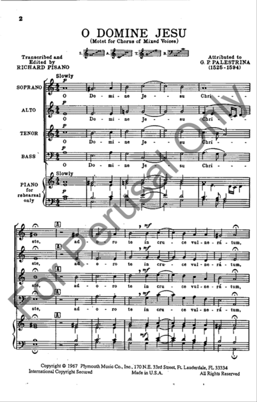 O Domine Jesu 4-Part scores gallery preview page 2