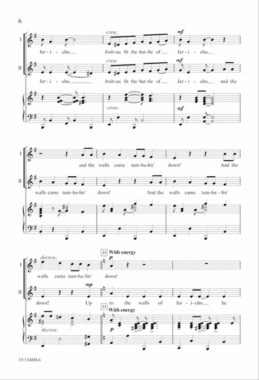 Joshua Fit the Battle of Jericho 2-Part scores gallery preview page 6