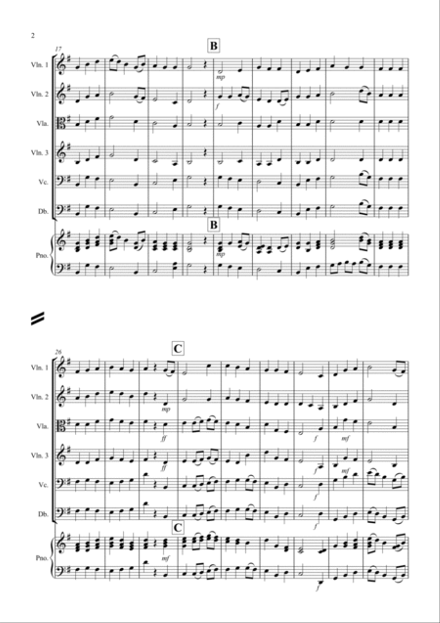 Be Thou My Vision for String Orchestra String Quartet scores gallery preview page 2