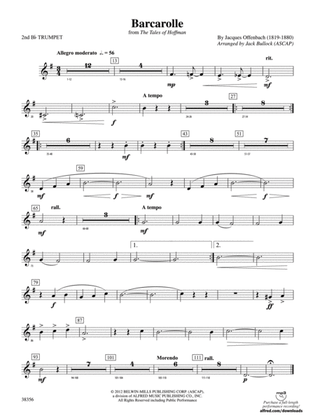 Barcarolle (from The Tales of Hoffman): 2nd B-flat Trumpet