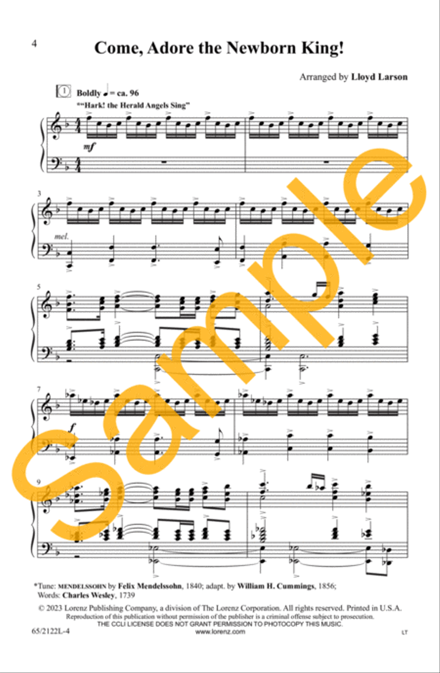 A New and Glorious Morn! 3-Part scores gallery preview page 5