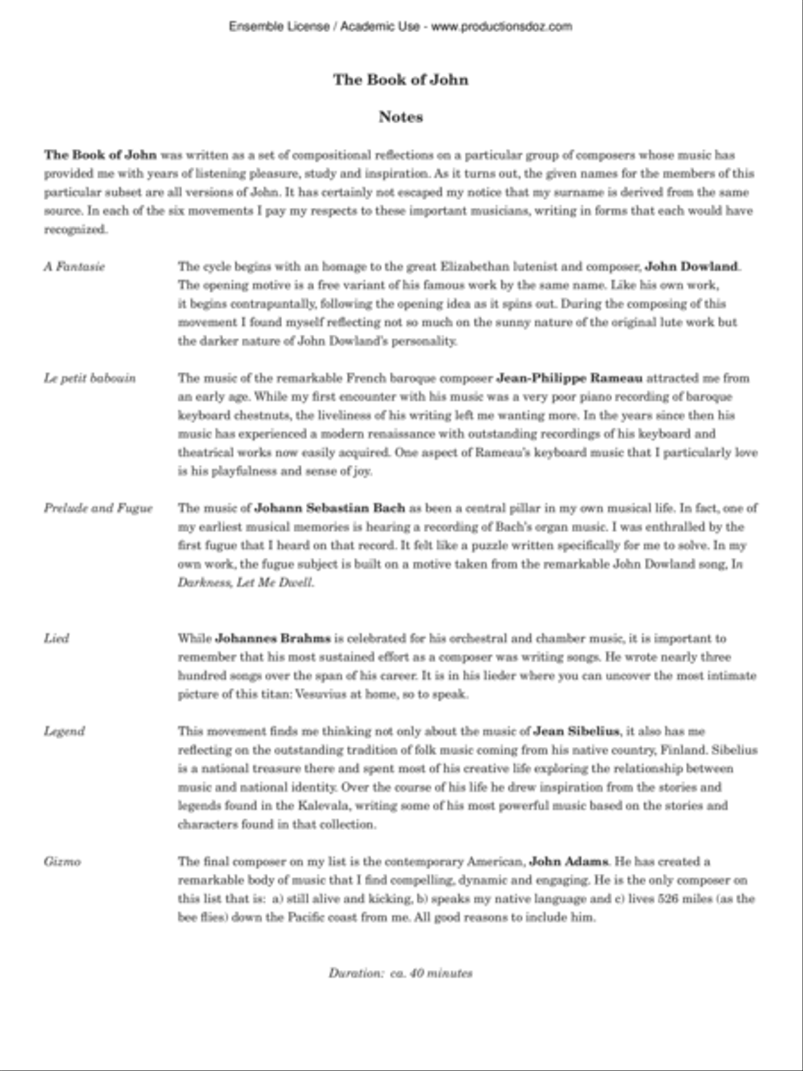 The Book of John The Book of John Classical Guitar scores gallery preview page 2