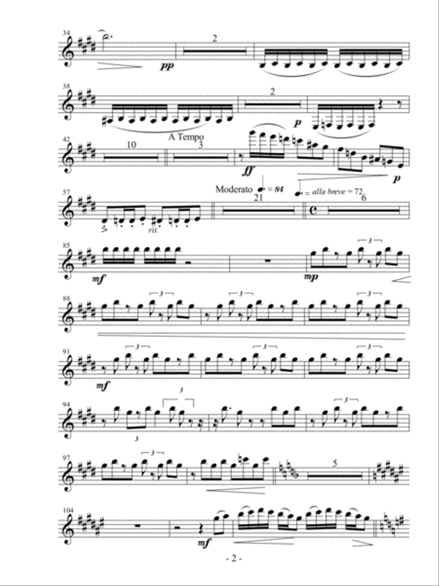 PARTS-Changes Upon Changes - 1st. Clarinet Clarinet scores gallery preview page 2