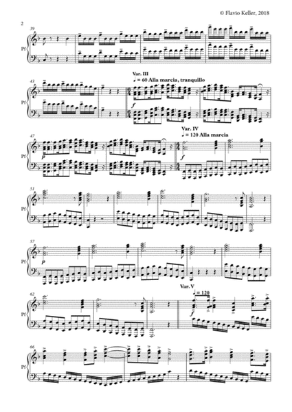 Variations on "Oh my darling, Clementine" for piano image number null