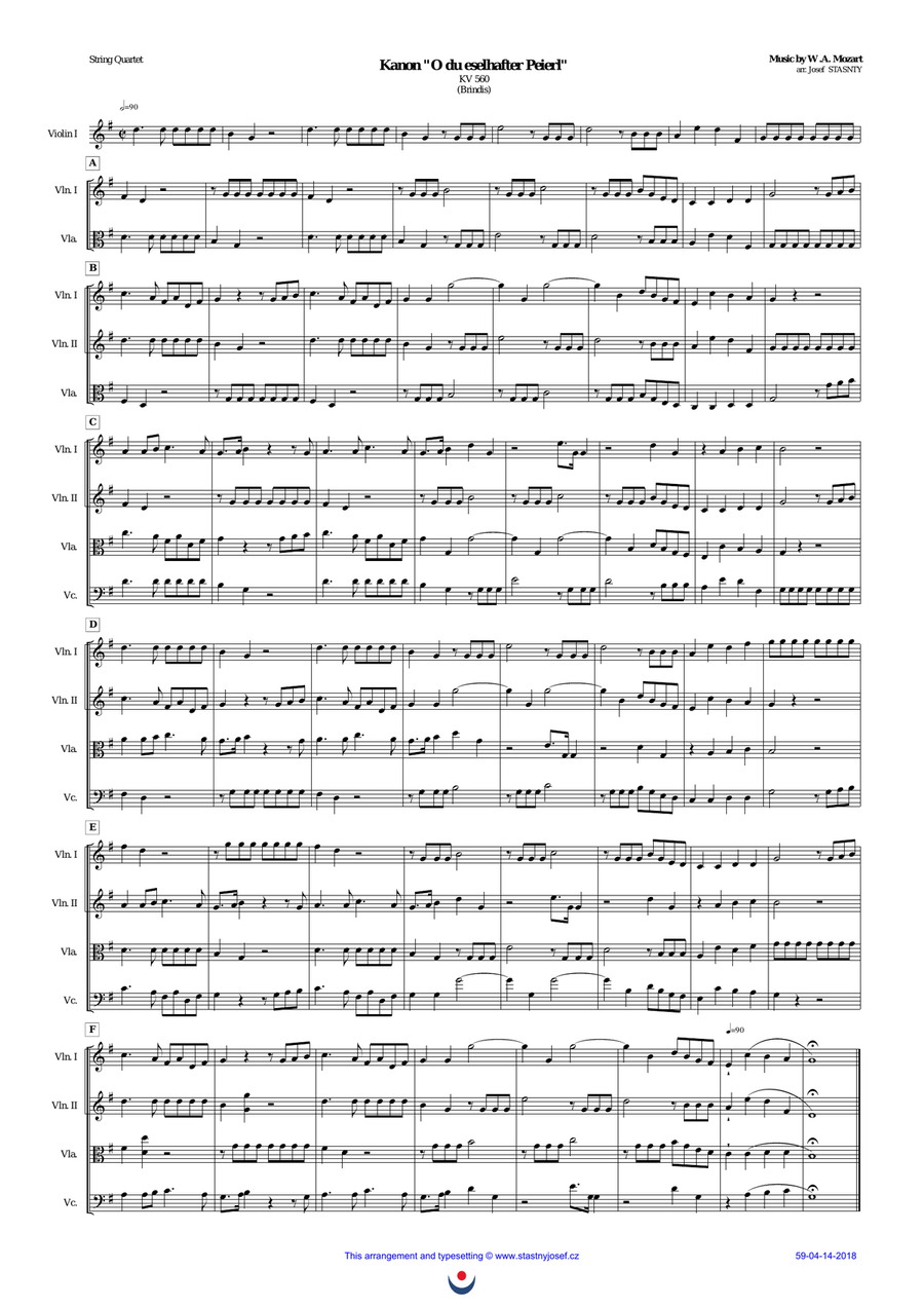 Canon Brindis (Mozart: 