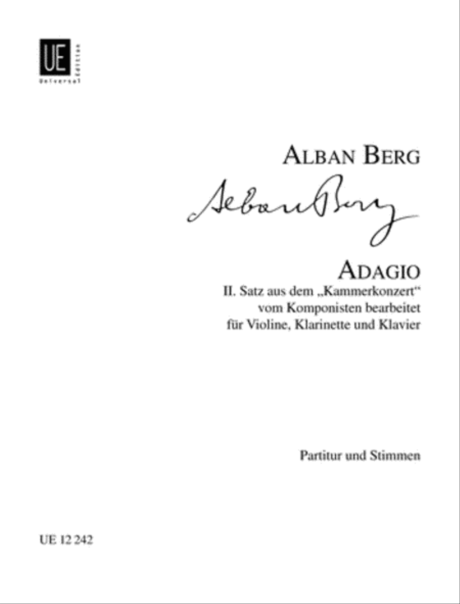 Book cover for Adagio, Violin/Clar/Piano