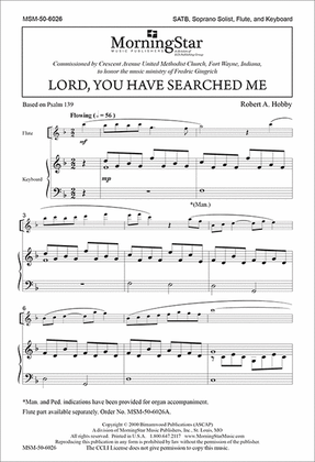 Book cover for Lord, You Have Searched Me (Choral Score)