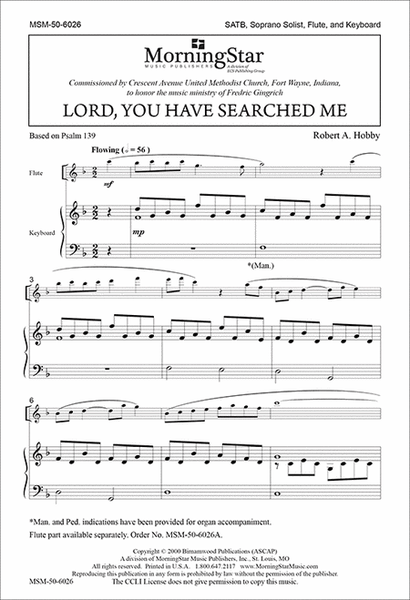 Lord, You Have Searched Me (Choral Score) image number null