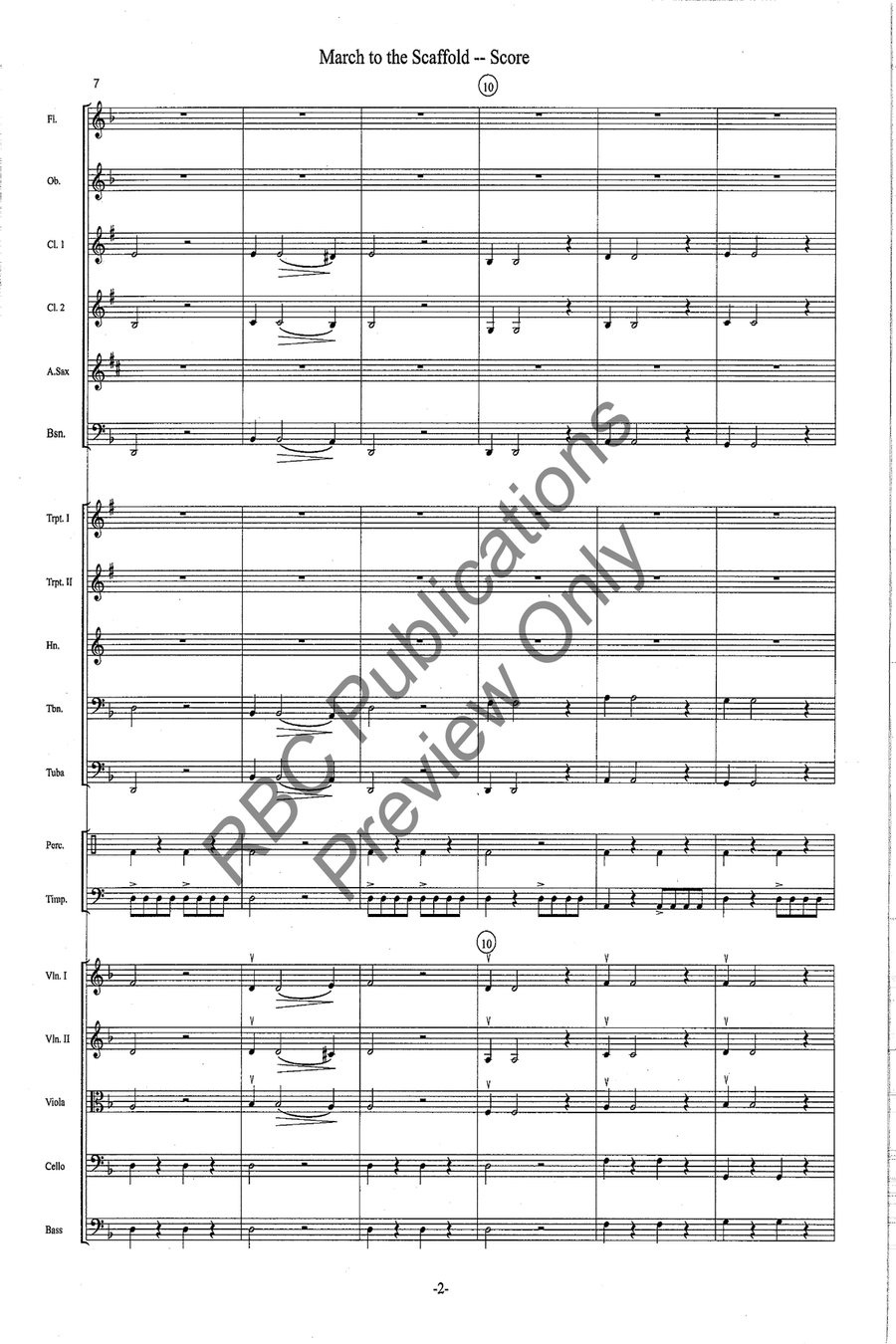 March To The Scaffold (Score) Full Orchestra scores gallery preview page 5