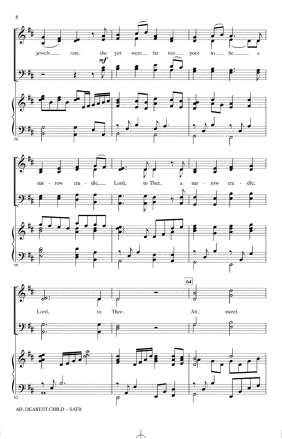 Ah, Dearest Child (arr. Joshua Metzger) 4-Part scores gallery preview page 7