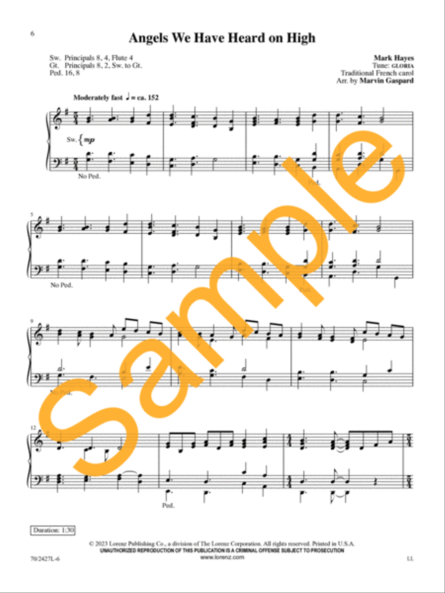 Mark Hayes: Christmas Miniatures for Organ Organ Solo scores gallery preview page 6