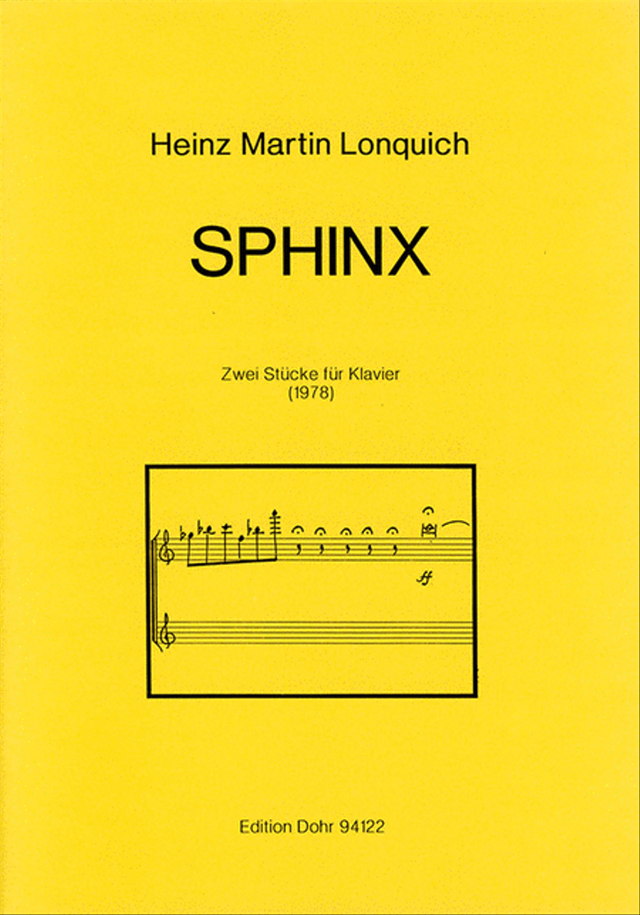 SPHINX (1978) -Zwei Stücke für Klavier- Piano Solo scores gallery preview page 1