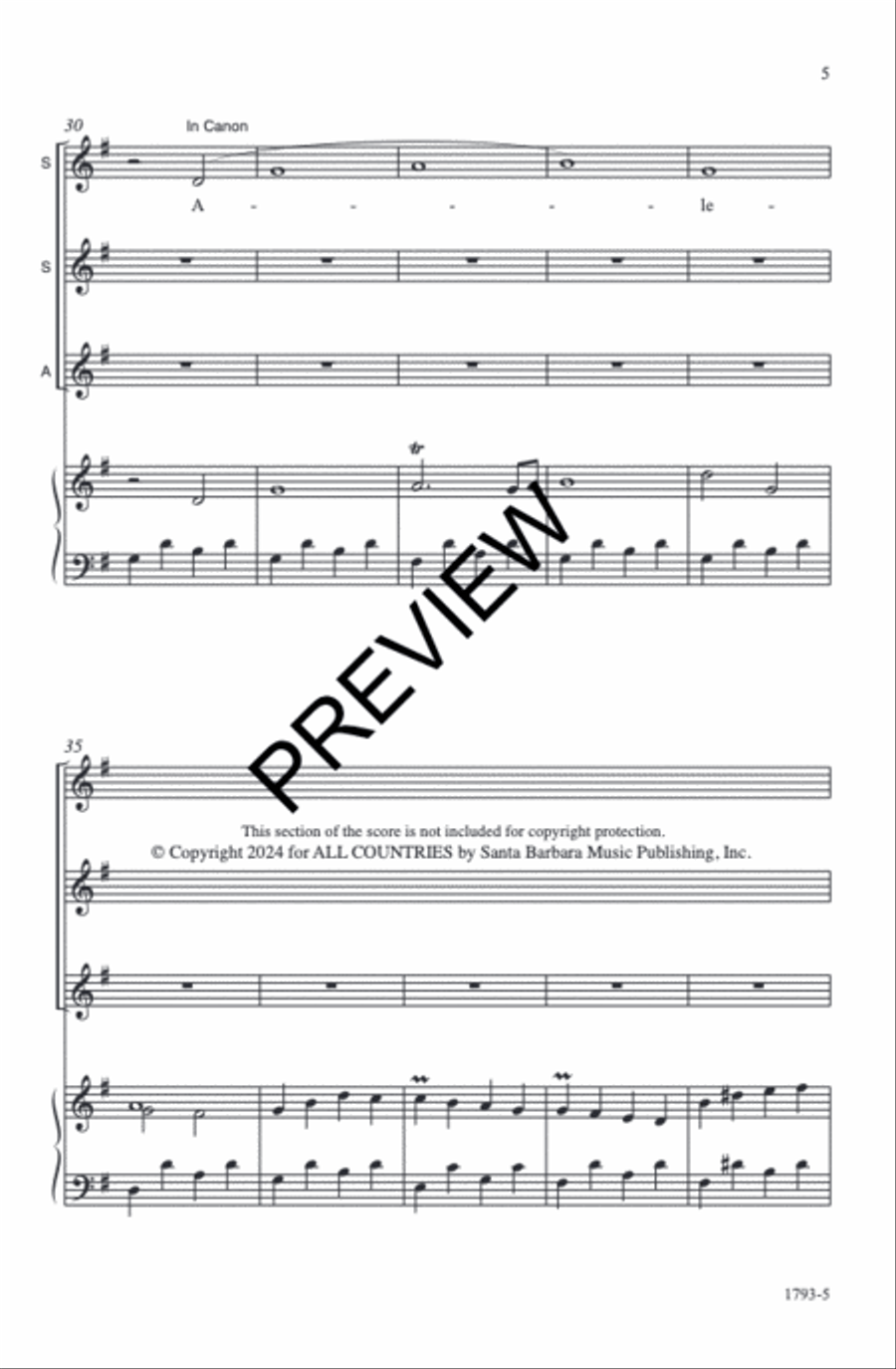 The Alleluia Canon SSA - Sheet Music page 5