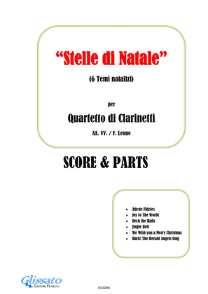 Book cover for Stelle di Natale (Christmas stars) 6 tunes for Clarinet Quartet (score & parts)