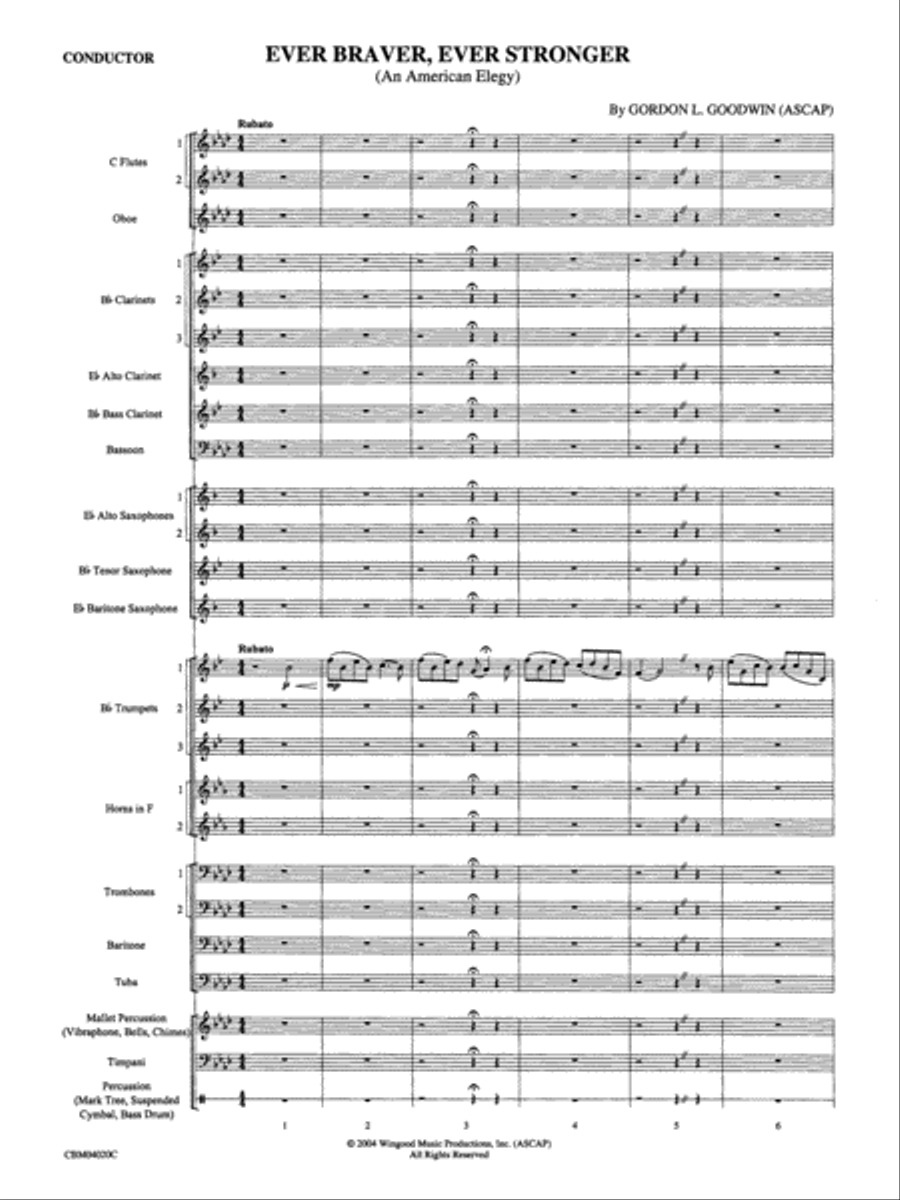 Ever Braver, Ever Stronger (An American Elegy): Score Concert Band scores gallery preview page 3
