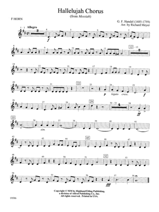 Hallelujah Chorus from Messiah: 1st F Horn