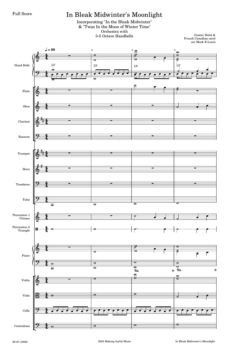 Book cover for In Bleak Midwinter's Moonlight - Full Orchestra