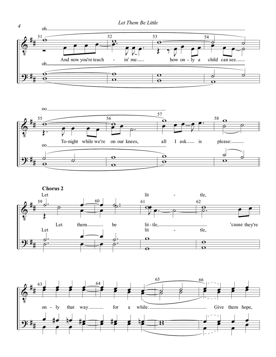 Let Them Be Little TTBB scores gallery preview page 4