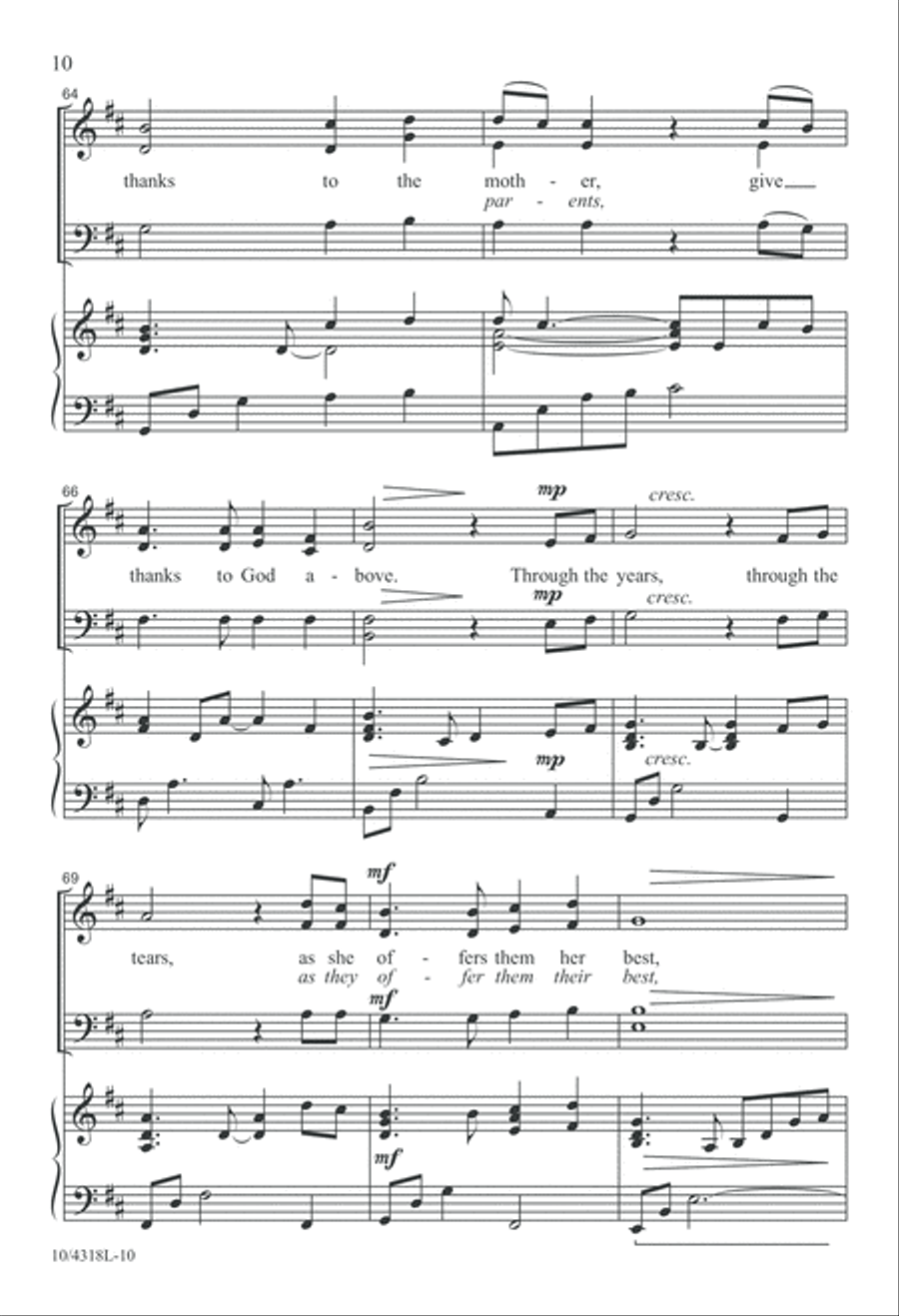 Rise Up and Call Her Blessed 4-Part scores gallery preview page 10