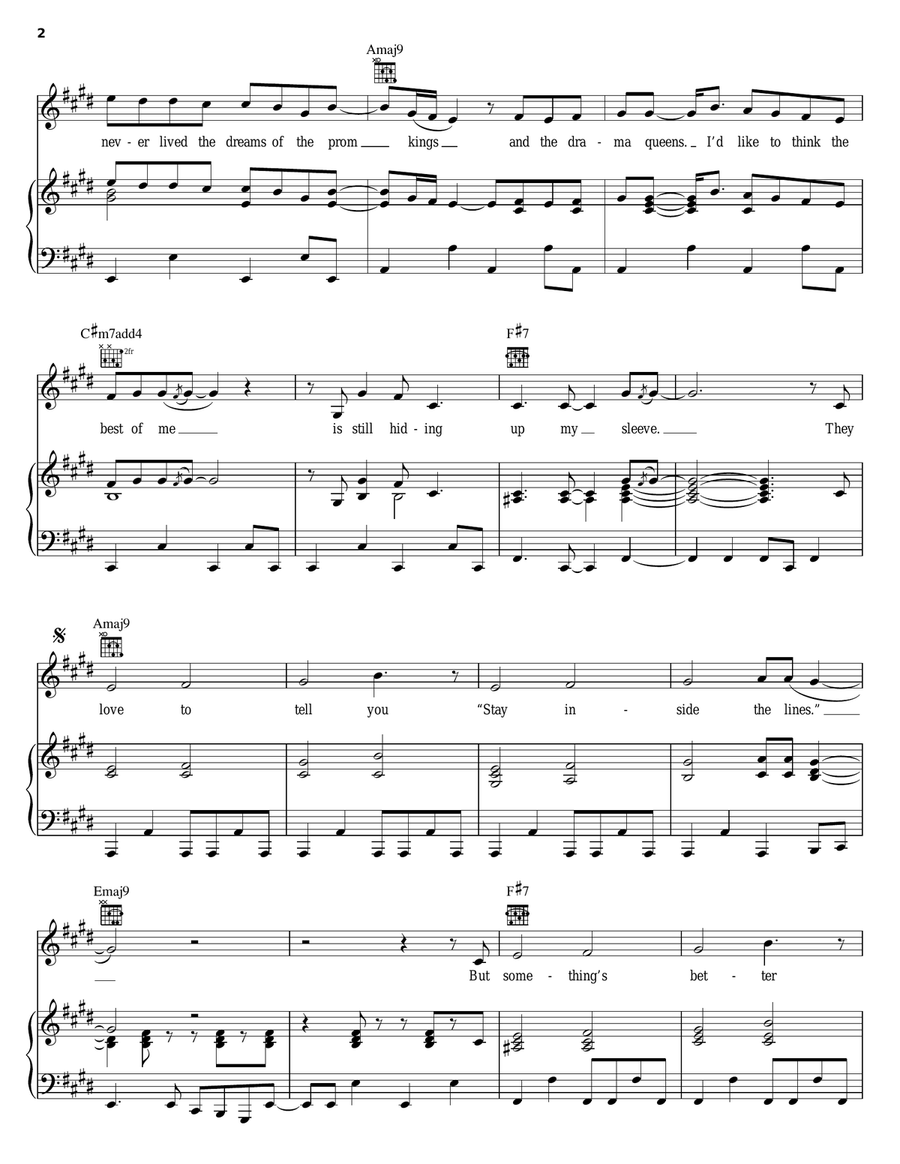 No Such Thing No Such Thing Piano, Vocal, Guitar scores gallery preview page 2