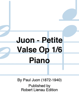 Juon - Petite Valse Op 1/6 Piano