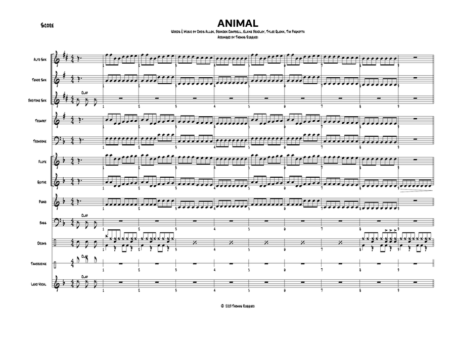 Animal Animal Large Ensemble scores gallery preview page 1