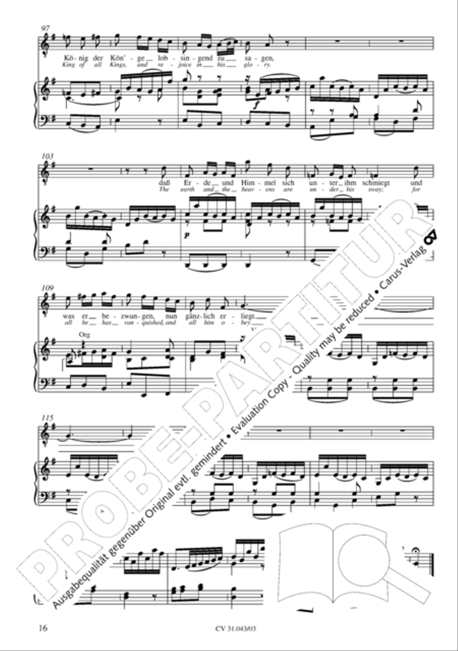 God goeth up with shouting (Gott fahret auf mit Jauchzen) 4-Part scores gallery preview page 17