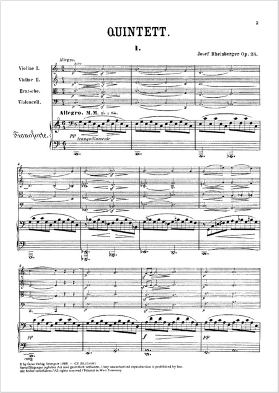 Piano Quintet in C major Piano Quintet in C major Piano Quintet scores gallery preview page 2
