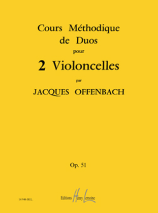 Book cover for Cours methodique de duos pour deux violoncelles Op. 51