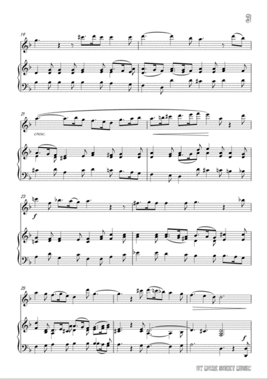Handel-Affanni del pensier,for Violin and Piano Violin Solo scores gallery preview page 5