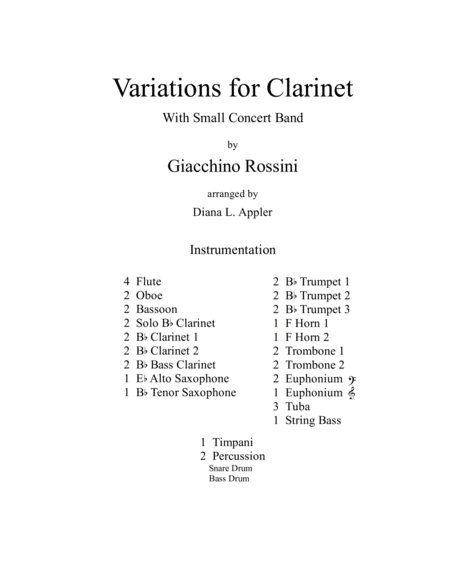 Variations for Clarinet image number null