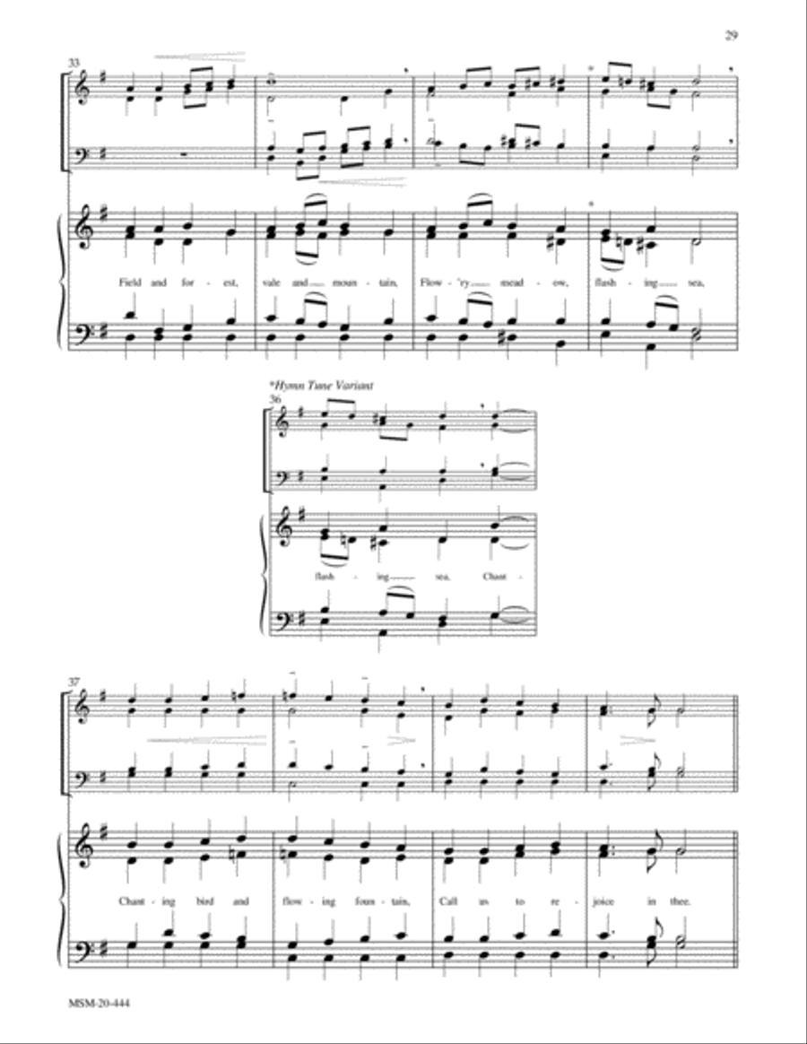 Joyful, Joyful, We Adore Thee (Hymn to Joy) 4-Part scores gallery preview page 6