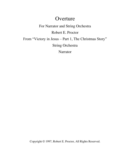 Overture - Victory In Jesus - Part 1, the Christmas Story image number null