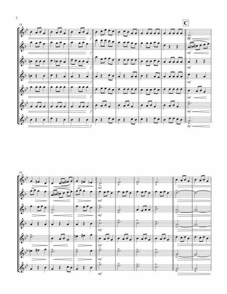 Carol of the Bells (F min) (Saxophone Septet - 1 Sop, 3 Alto, 3 Ten) image number null