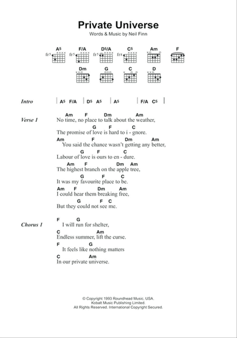 Private Universe Acoustic Guitar scores gallery preview page 1