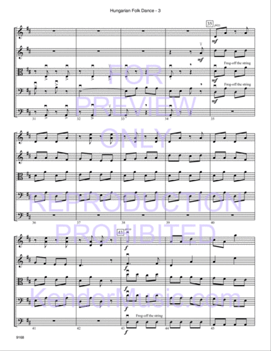 Hungarian Folk Dance Hungarian Folk Dance String Orchestra scores gallery preview page 4
