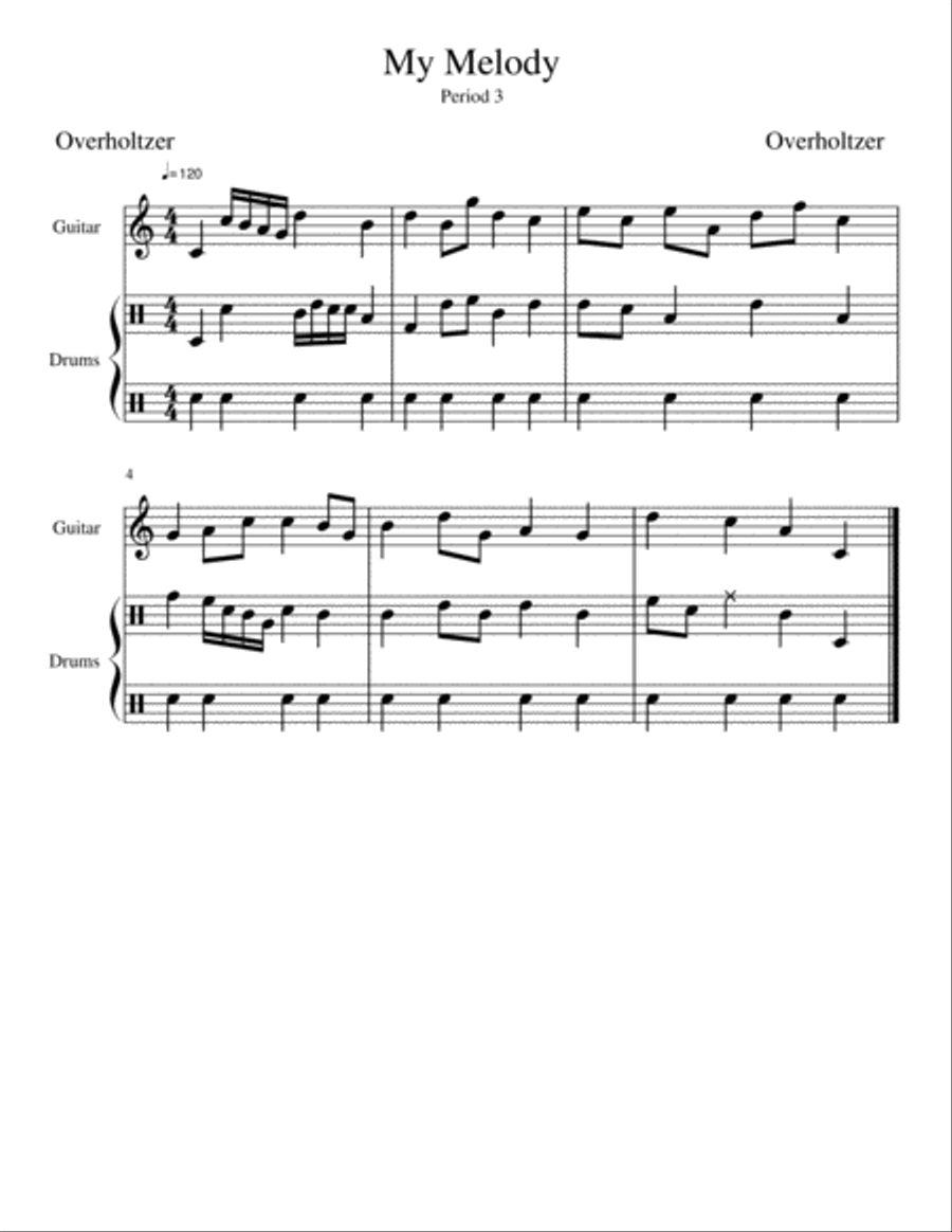 My Melody My Melody Guitar scores gallery preview page 1