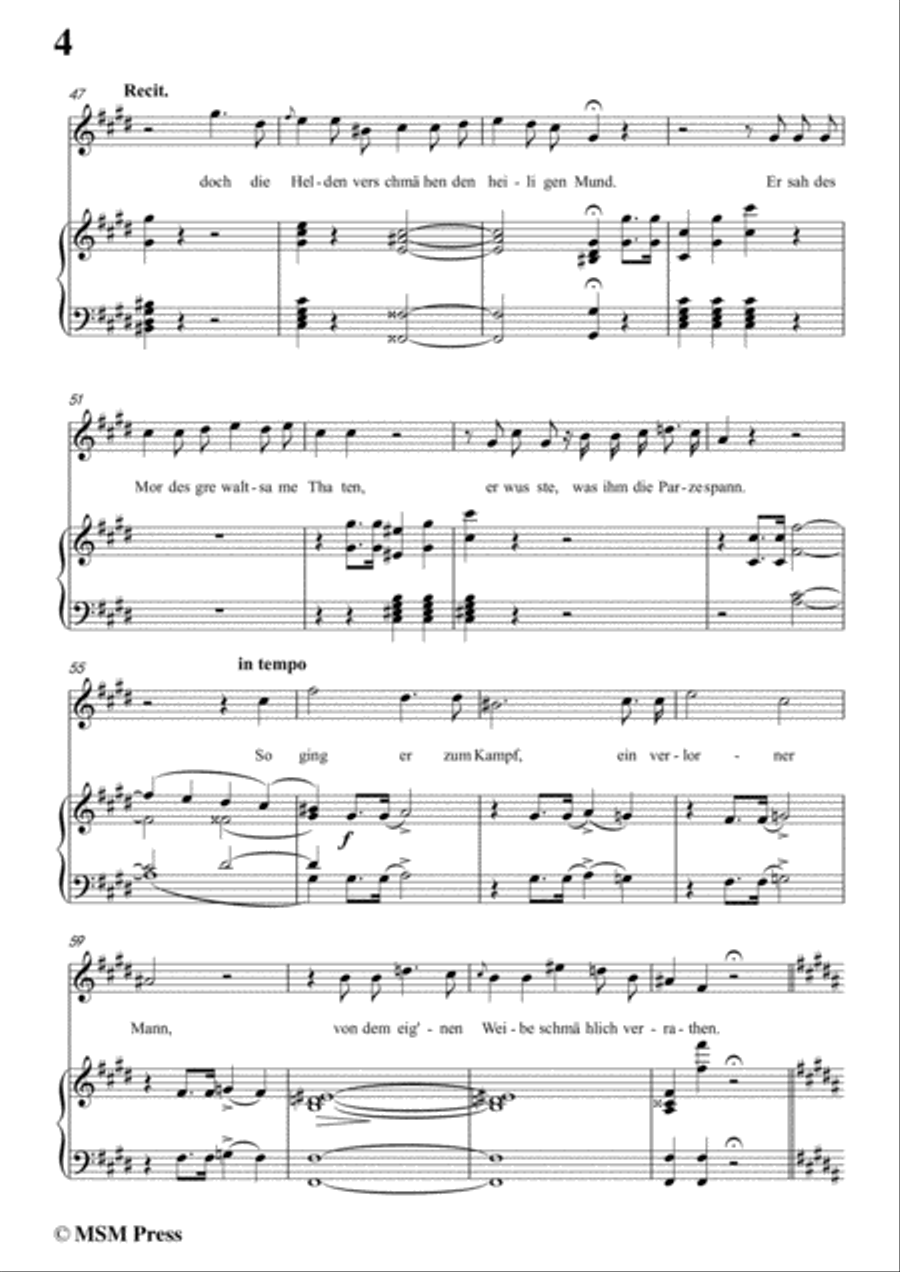Schubert-Amphiaraos,in a minor,D.166,for Voice&Piano Voice scores gallery preview page 6