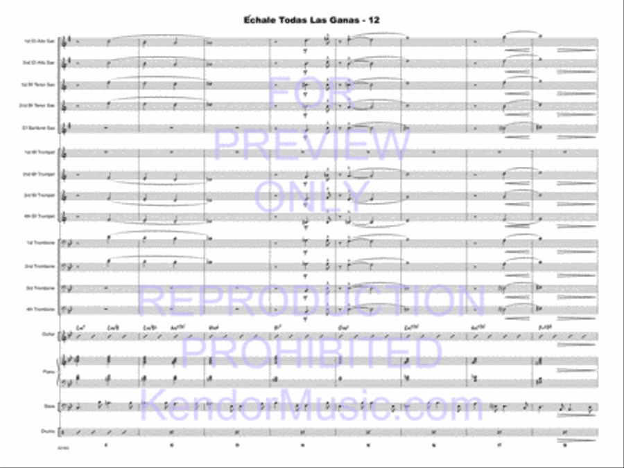 Echale Todas Las Ganas (Give It All You Got) Jazz Ensemble scores gallery preview page 42